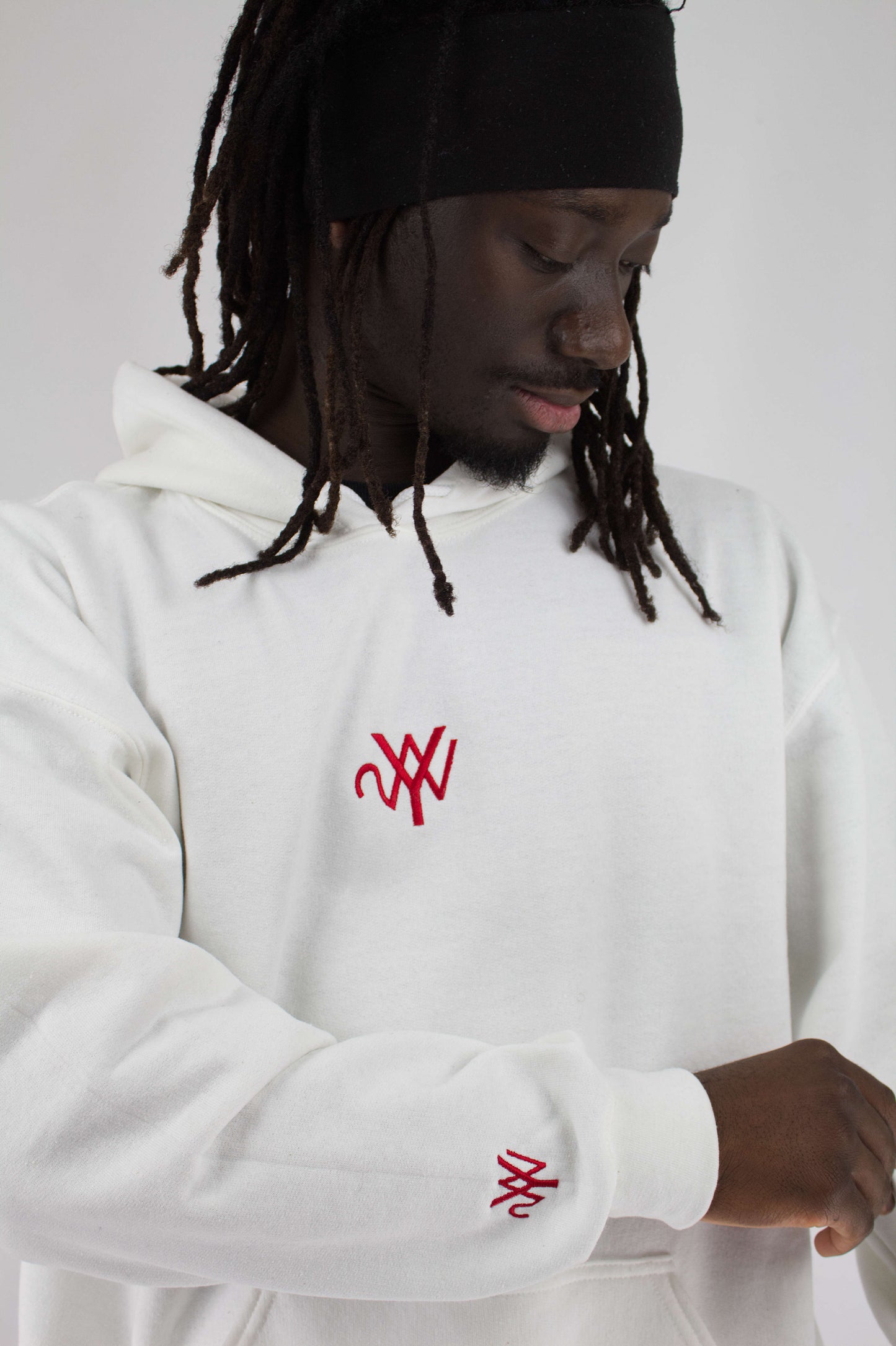 Sweat Blanc à capuche YA2NE